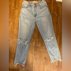 Abercrombie Curve Love Ripped High Waisted Jeans